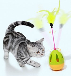 Игрушка для кошек Неваляшка h=32см с дразнилкой микс цветов