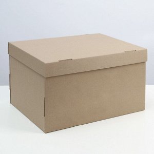 СИМА-ЛЕНД Коробка складная, крышка-дно, бурая, 37 х 28 x 18 см