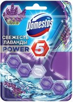 NEW Блок гигиен. DOMESTOS 55г Power 5 д/унитаза Свежесть лаванды