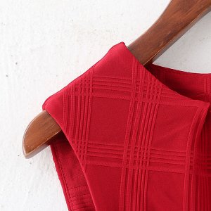 Женская блуза без рукавов, красного цвета