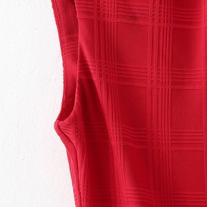 Женская блуза без рукавов, красного цвета