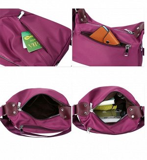 Женская сумка-мессенджер, оксфорд, 3 отделения на молнии, 26 х 18 х 10 см