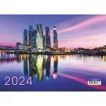 Календарь квартальный 3-х блочный на 2024 год &quot;Lamark. Ночная Москва&quot; арт. 61678