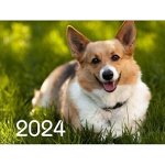 Календарь квартальный 3-х блочный на 2024 год &quot;Lamark. Корги&quot; МИНИ арт. 243002
