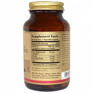 Solgar, Ester-C Plus, 500 мг витамина C, 100 вегетарианских капсул