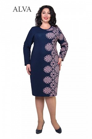 Платье Мягкое платье Регина 1 8000-1 выполненно из качественной ткани ОТТО, длина платье около 105 см.