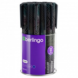 Ручка шариковая Berlingo ""Electric"" синяя, 0,7мм, грип, рисунок на корпусе, soft-touch, ассорти
