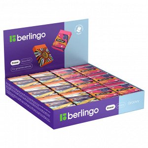 Ластик Berlingo ""Groovy"", Eco-PVC, картонный держатель, 45*32*11мм