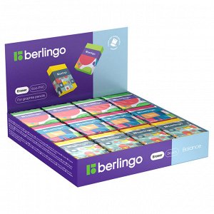 Ластик Berlingo ""Balance"", Eco-PVC, пластиковый держатель с печатью, 45*32*11мм