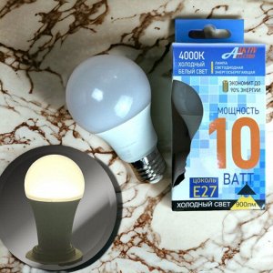 ЛАМПА СВЕТОДИОДНАЯ LED-A60-Regular 10Вт 220-240В Е27 4000К 900Лм