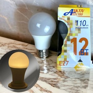 ЛАМПА СВЕТОДИОДНАЯ LED-A60-Regular 12Вт 220-240В Е27 3000К 1200Лм