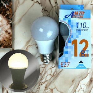 ЛАМПА СВЕТОДИОДНАЯ LED-A60-Regular 12Вт 220-240В Е27 4000К 1200Лм