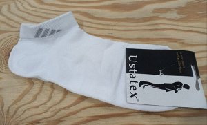 Носки мужские летние укороченные хлопок цвет Белый (Юстатекс)