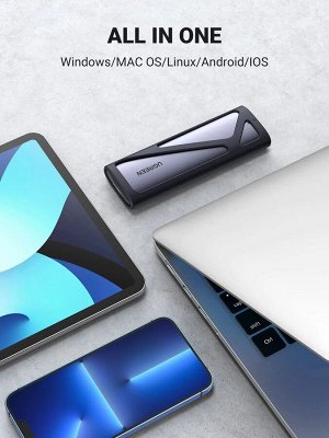 Внешний бокс для жесткого диска M.2 NVMe/M.2 SATA SSD (10Gbps) с кабелем Ugreen