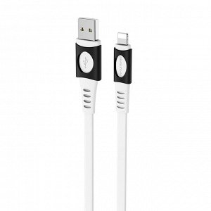 Кабель USB - Apple lightning Borofone BX35 Carib  100см 2,4A (white)