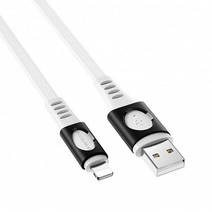 Кабель USB - Apple lightning Borofone BX35 Carib  100см 2,4A (white)