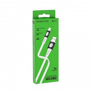 Кабель USB - Apple lightning Borofone BX35 Carib  100см 2,4A (white)