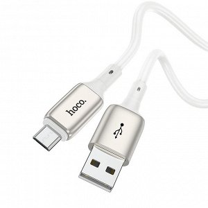 Кабель USB - micro USB Hoco X66  100см 2,4A  (white)