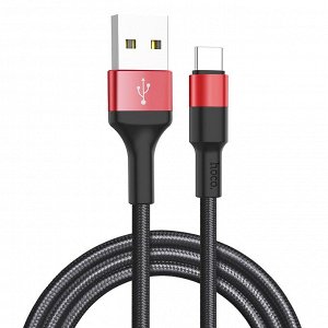 Кабель USB - Type-C Hoco X26 Xpress  100см 2A (black/red)