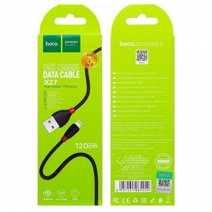 Кабель USB - Apple lightning Hoco X27 Excellent  120см 2,4A (black)