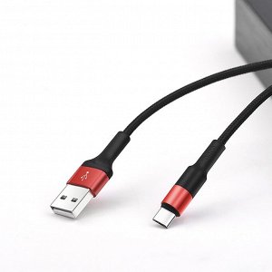 Кабель USB - Type-C Hoco X26 Xpress  100см 2A (black/red)