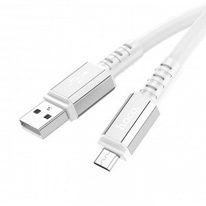 Кабель USB - micro USB Hoco X85  100см 2,4A  (white)
