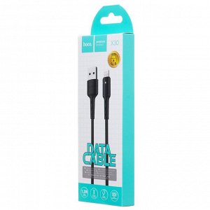 Кабель USB - Apple lightning Hoco X30 Star  120см 2A  (black)