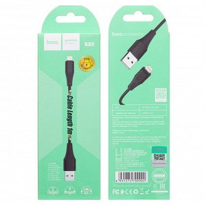 Кабель USB - Apple lightning Hoco X32 Excellent  100см 2A  (black)