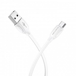 Кабель USB - micro USB Borofone BX19  100см 2,4A  (white)