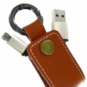 Кабель USB - micro USB Remax RC-034m Western  30см 2,1A (brown)