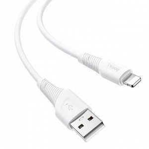 Кабель USB - Apple lightning Hoco X58 Airy silicone  100см 2,4A (white)