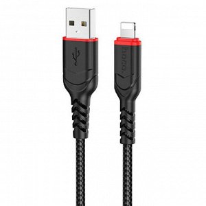 Кабель USB - Apple lightning Hoco X59 Victory  100см 2,4A (black)