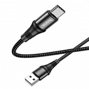 Кабель USB - Type-C Hoco X50 Excellent  100см 3A  (black)