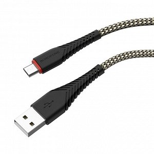 Кабель USB - micro USB Borofone BX25 Powerful  100см 2,4A (black)