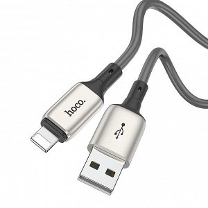 Кабель USB - Apple lightning Hoco X66  100см 2,4A  (gray)