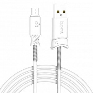 Кабель USB - micro USB Hoco X24 Pisces  100см 2,4A (white)