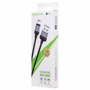 Кабель USB - micro USB Borofone BX28 Dignity  100см 2,4A  (gray)