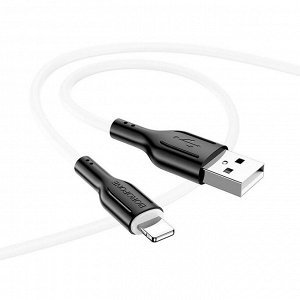 Кабель USB - Apple lightning Borofone BX63  100см 2,4A (black/white)