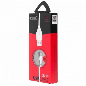 Кабель USB - Type-C Celebrat CB-10T  100см 2,4A (white)