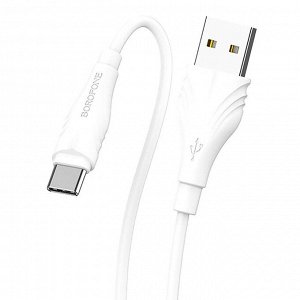 Кабель USB - Type-C Borofone BX18  100см 3A (white)