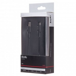 Кабель USB - Type-C Kurato RORI-T505  100см 2,4A  (black)