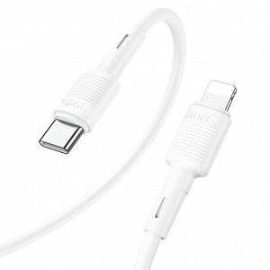 Кабель Type-C - Apple lightning Hoco X83 20W 100см   (white)