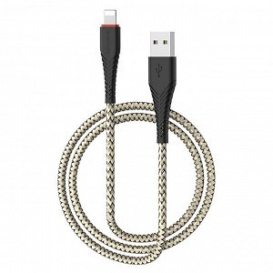 Кабель USB - Apple lightning Borofone BX25 Powerful  100см 2,4A  (black)