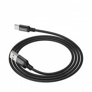 Кабель USB - Type-C Hoco X14 Times Speed  200см 3A (black)