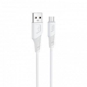 Кабель USB - micro USB Hoco X58 Airy silicone  100см 3A (white)