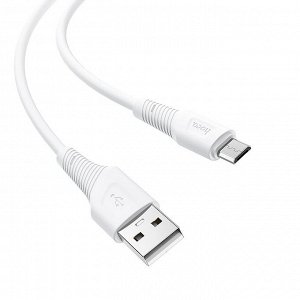 Кабель USB - micro USB Hoco X58 Airy silicone  100см 3A (white)