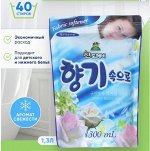 Кондиционер для белья Sandokkaebi Soft Aroma Aqua Blue Свежесть океана, запасной блок, 1300 мл