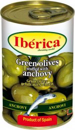 Оливки Иберика 300 г. с анчоусом