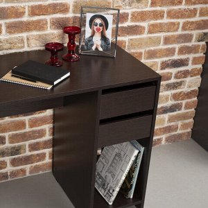 Стол письменный/компьютерный BRABIX &quot;Scandi CD-017&quot;, 900х450х750 мм, 2 ящика, венге, 641896, ЦБ013706-3