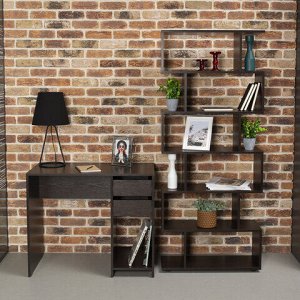 Стол письменный/компьютерный BRABIX &quot;Scandi CD-017&quot;, 900х450х750 мм, 2 ящика, венге, 641896, ЦБ013706-3